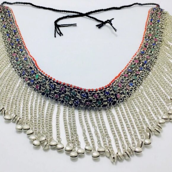 Tribal Belly Chain With Long Dangling Bells, Kuchi Belly Dance Belt - Picture 2 of 16